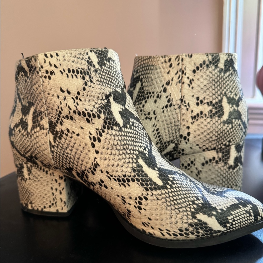 Seychelles Snakeskin Ankle Booties